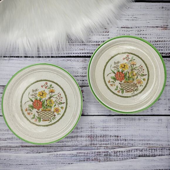 Arklow Other - Arklow Honey Stone Spring Bouquet Set of 2 Salad Plates No. 8136